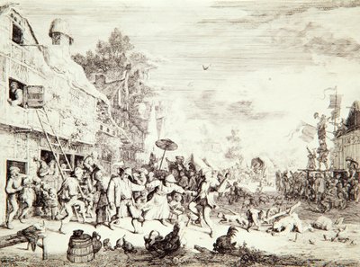 The Village Fair, 1685 by Cornelis Dusart